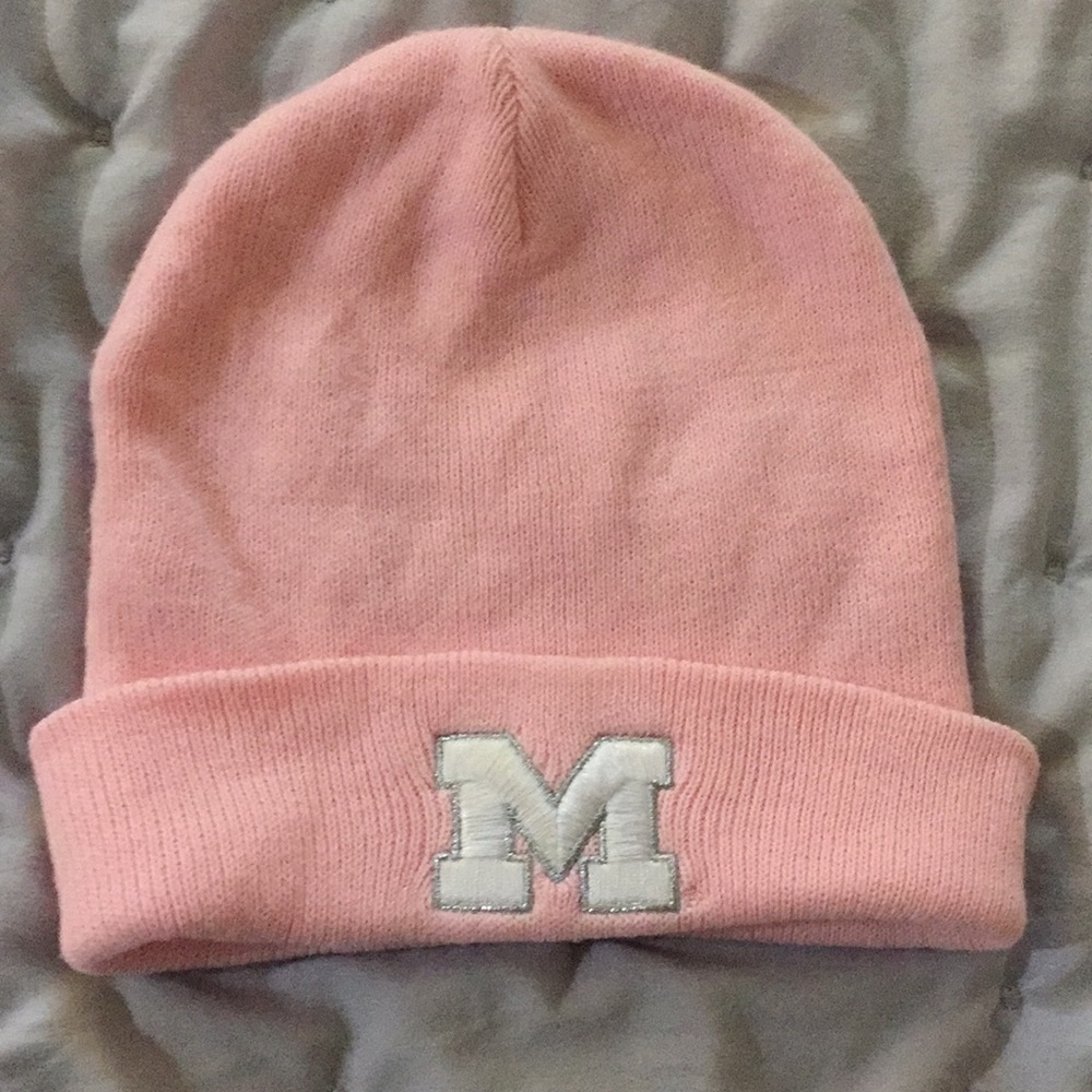Michigan pink stocking hat